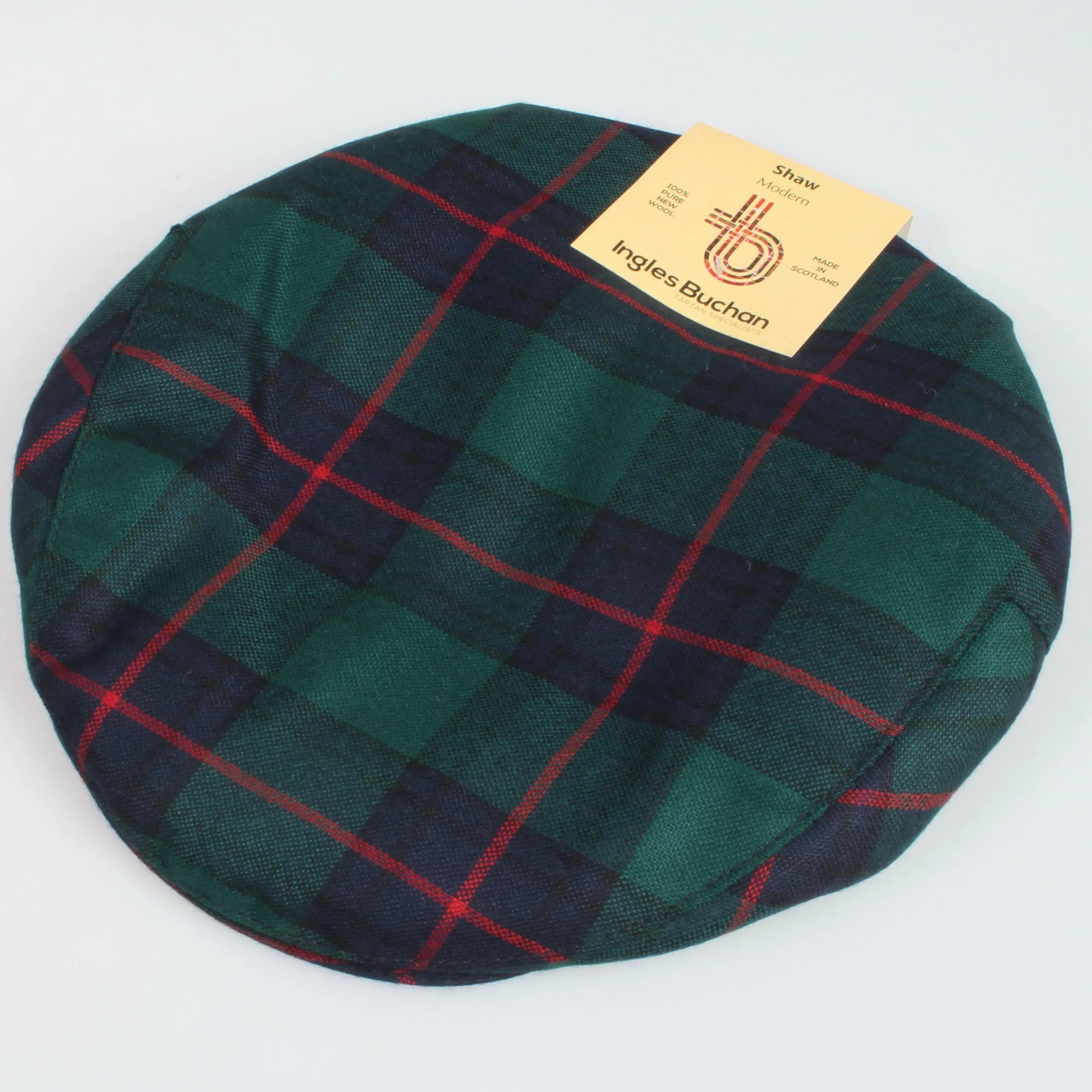 Pure Wool Golf Cap in Shaw Modern Tartan