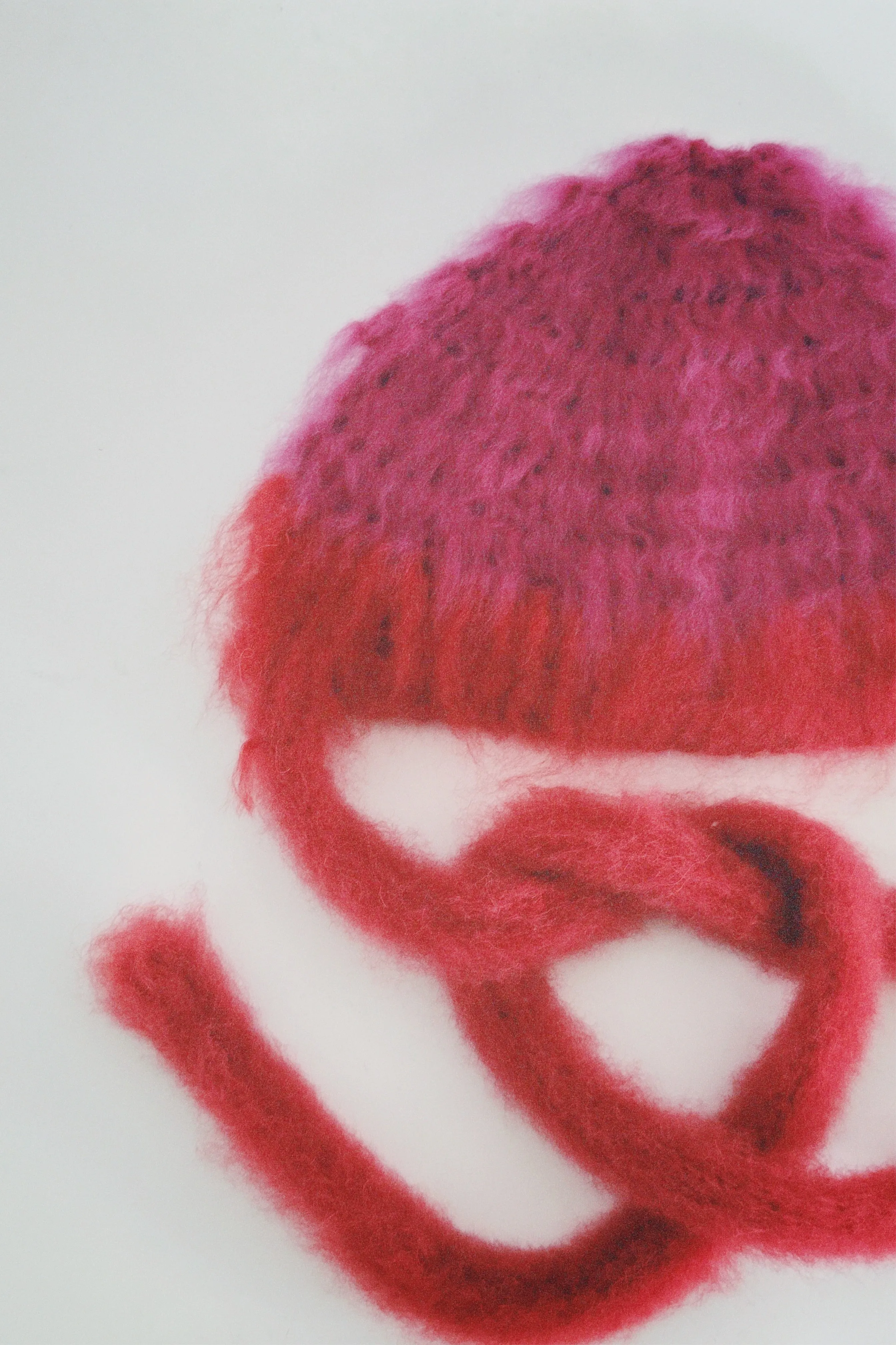 Purple and Red Crochet Bonnet