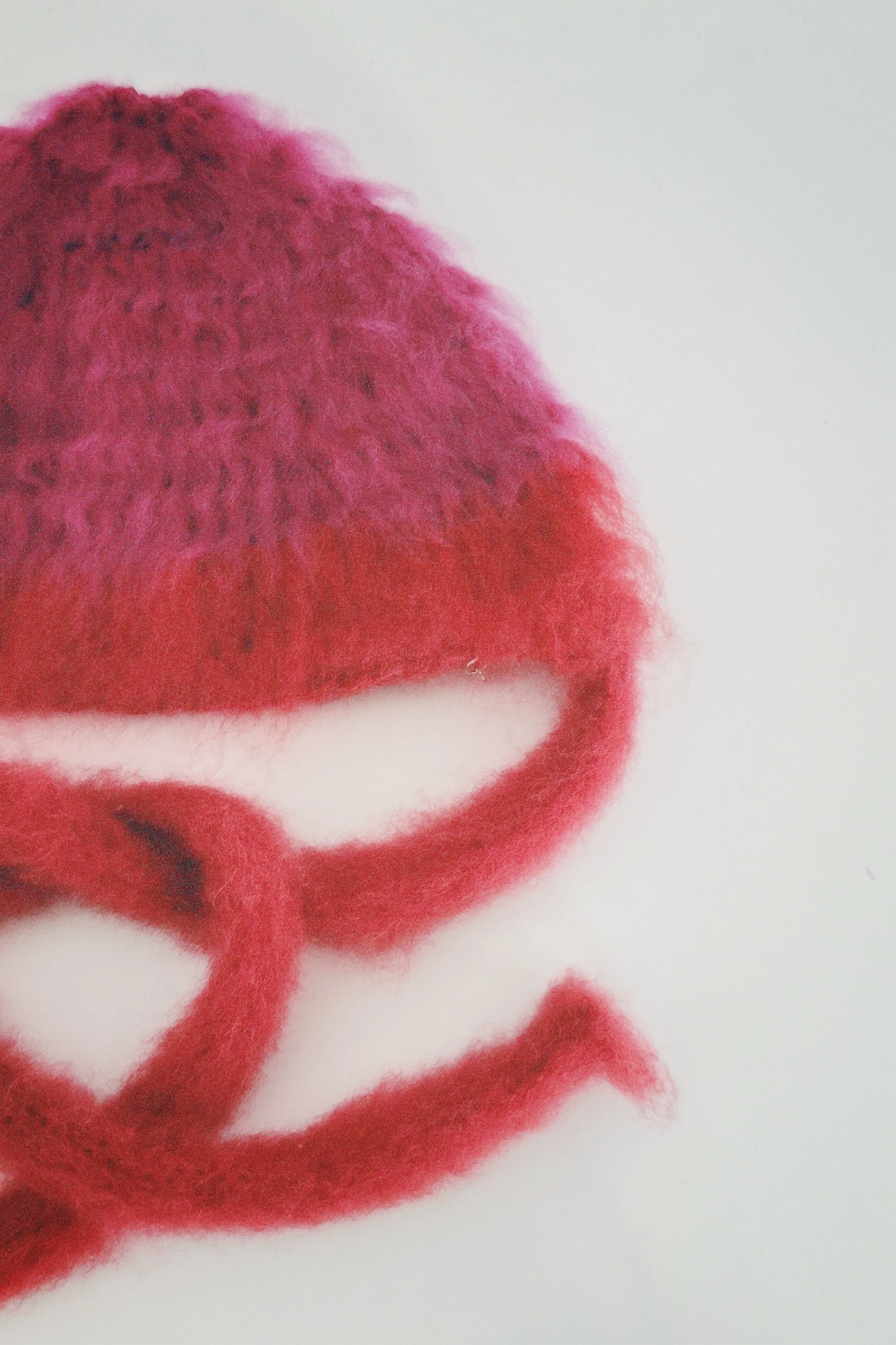 Purple and Red Crochet Bonnet