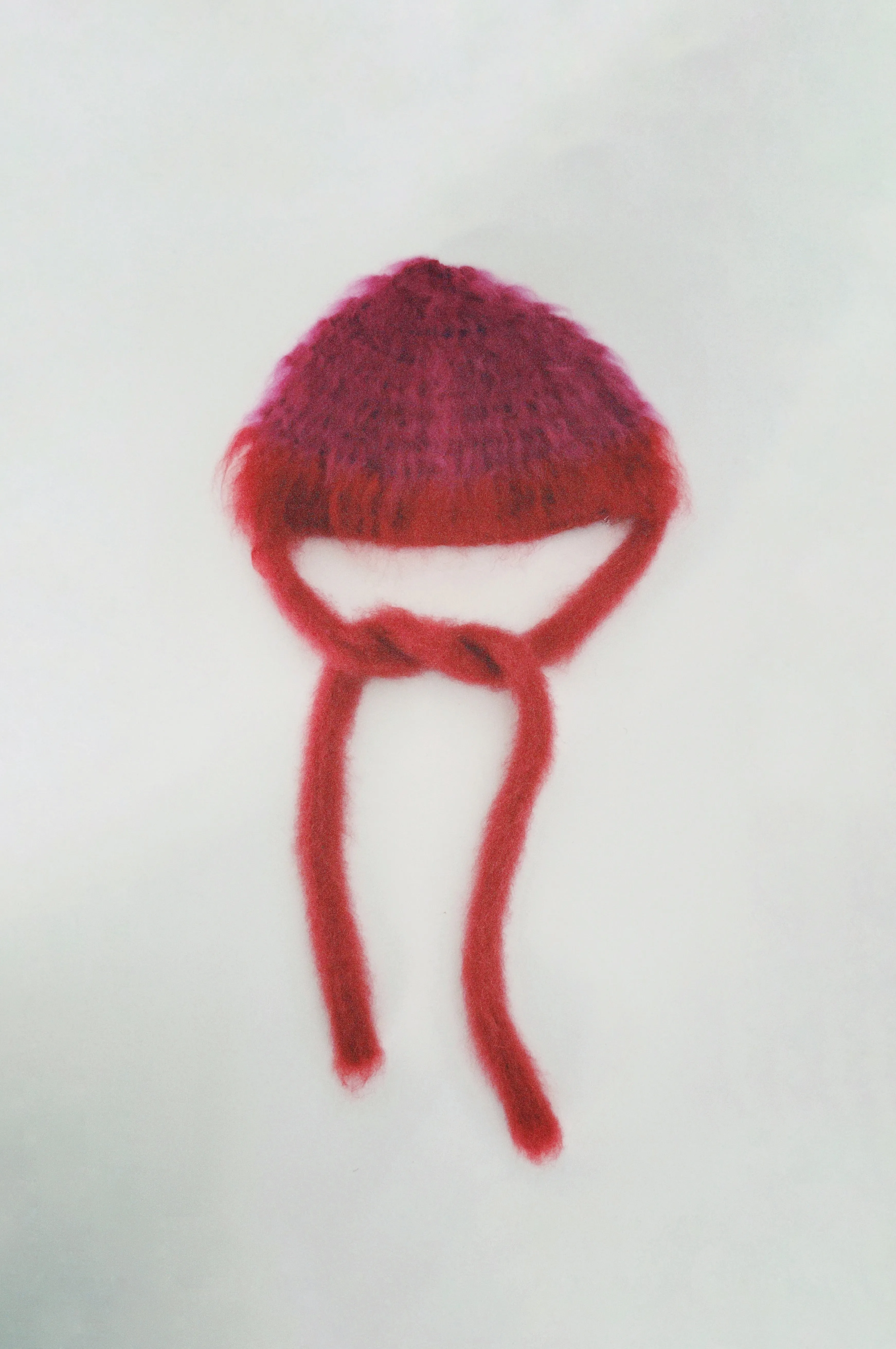 Purple and Red Crochet Bonnet