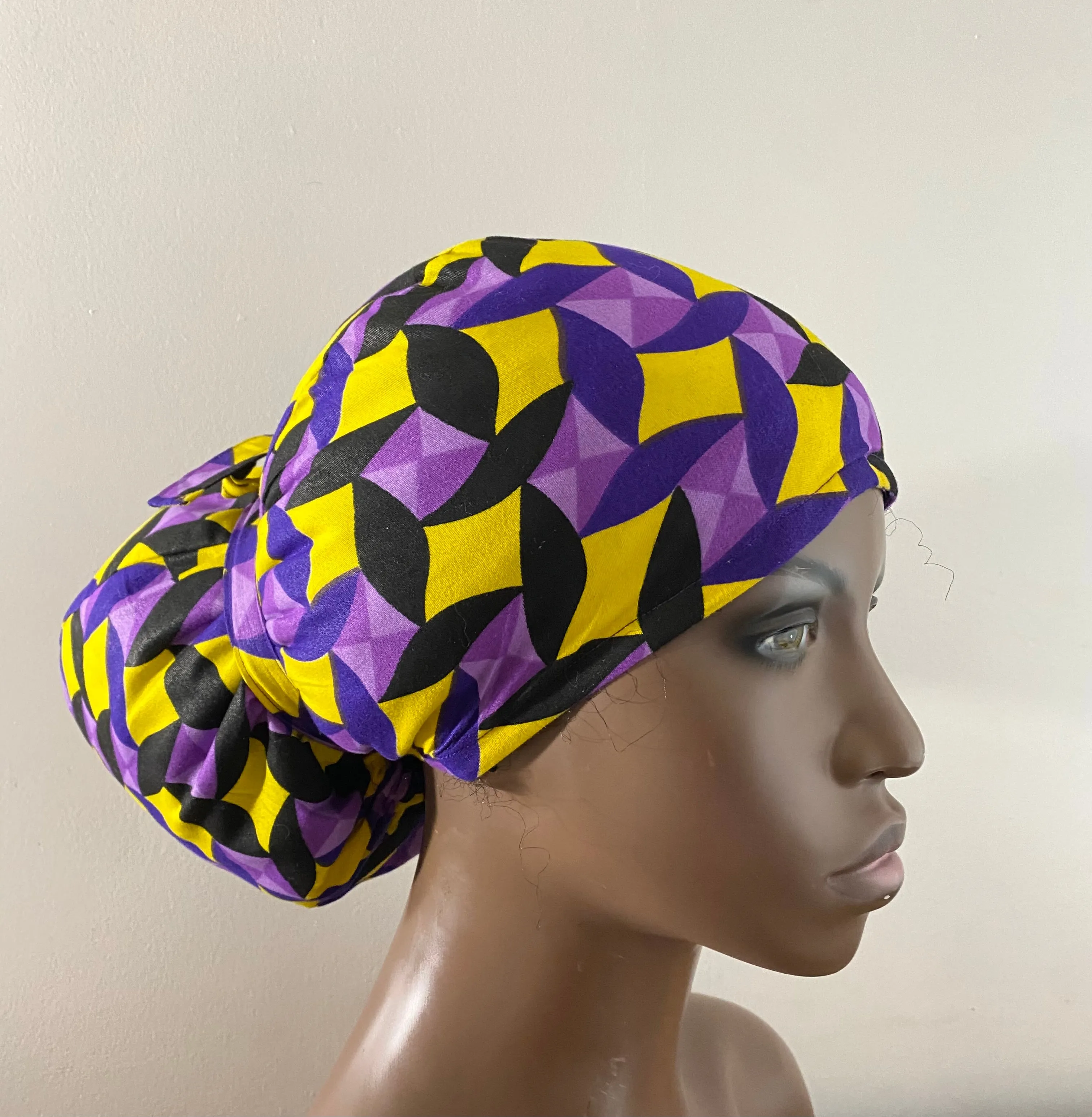 Purple Rain Satin Lined Ponytail Scrub Hat