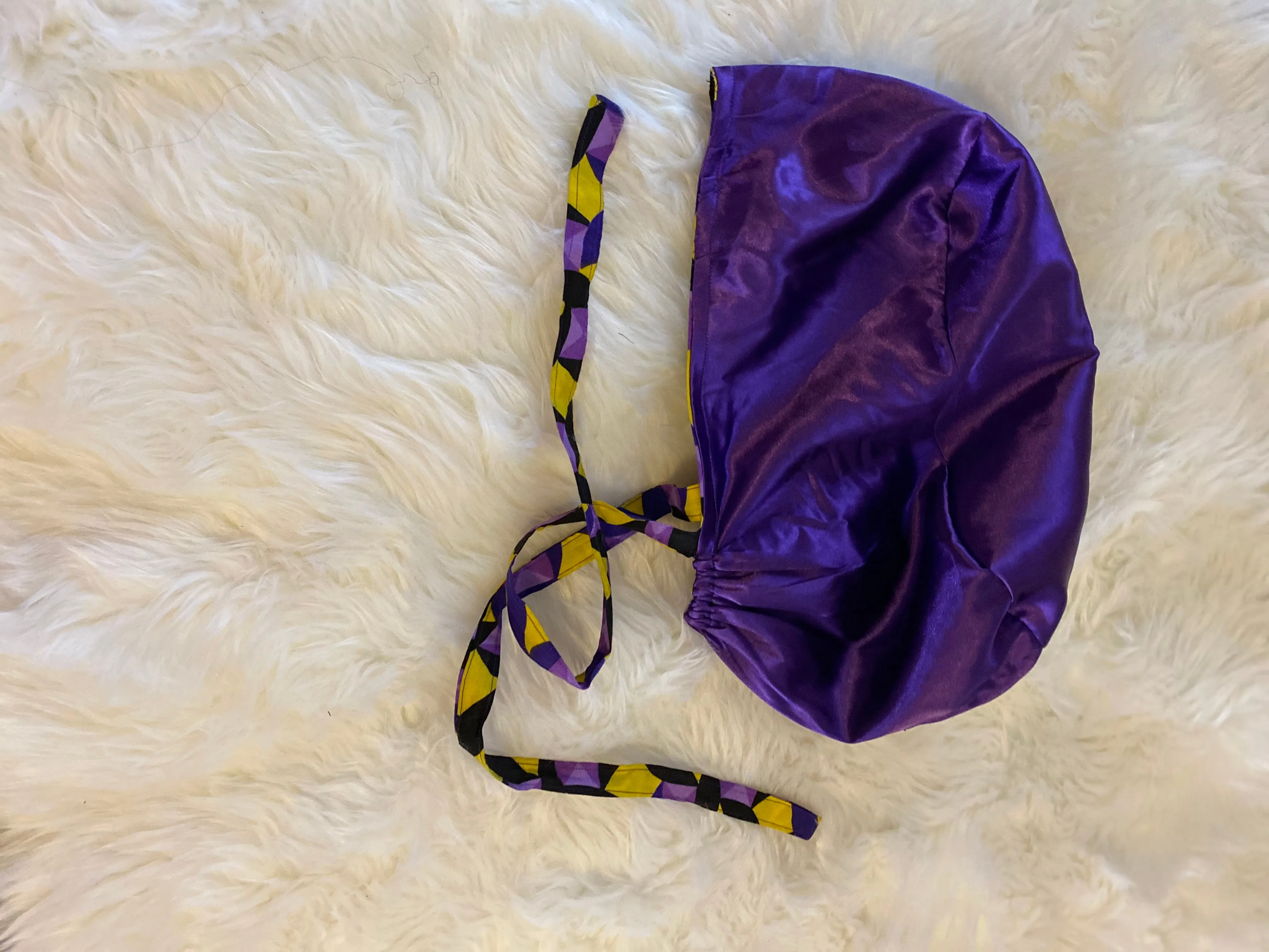 Purple Rain Satin Lined Ponytail Scrub Hat