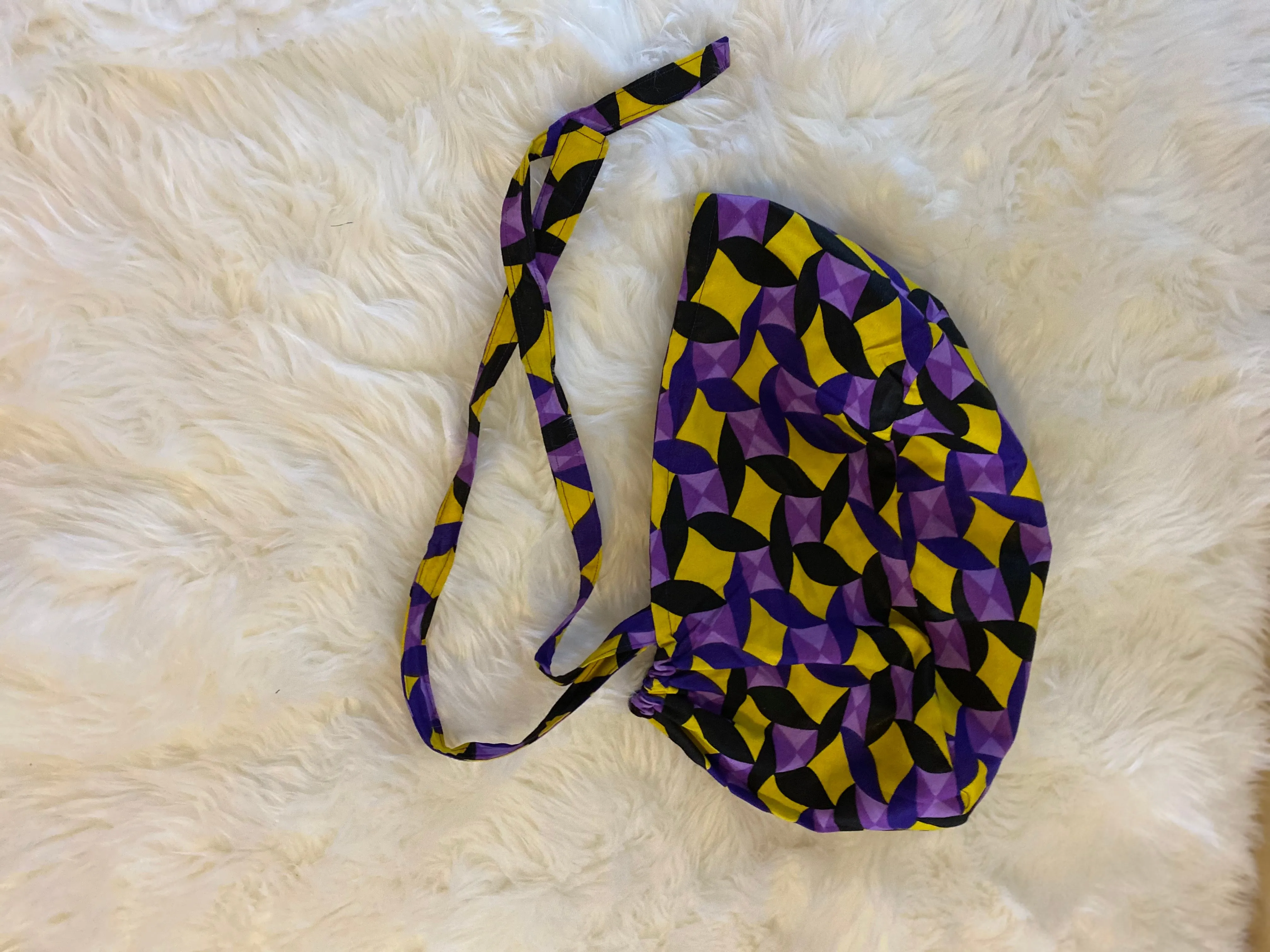 Purple Rain Satin Lined Ponytail Scrub Hat
