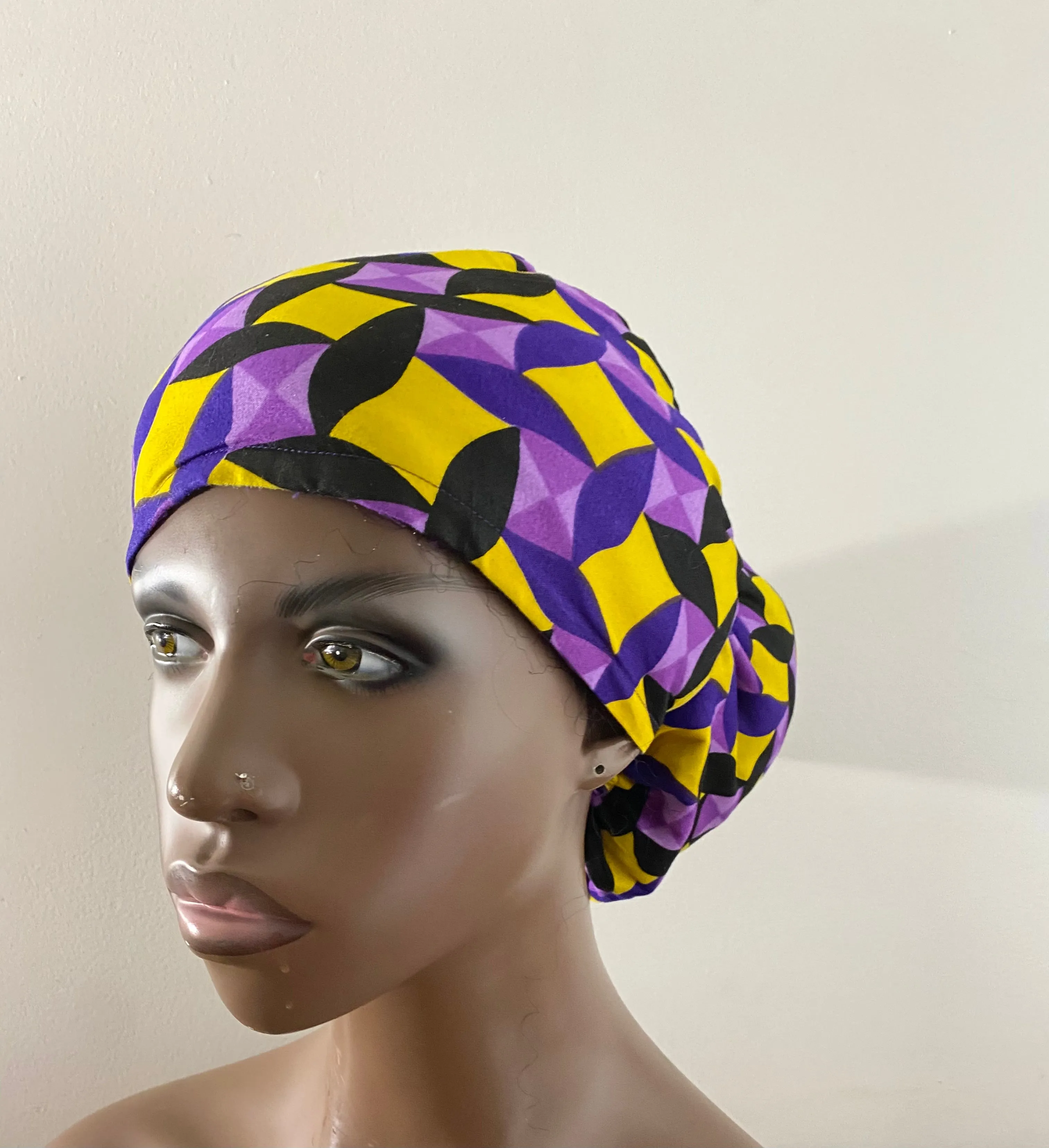 Purple Rain Satin Lined Ponytail Scrub Hat