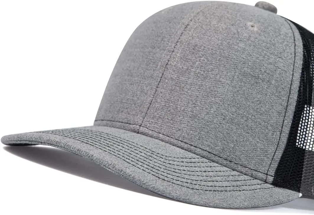 Quanhaigou Trucker Hat - Mesh Snap Back - Unisex Adjustable Baseball Cap - Outdoor Hats for Men Women