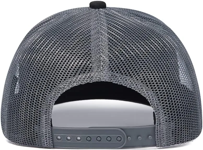 Quanhaigou Trucker Hat - Mesh Snap Back - Unisex Adjustable Baseball Cap - Outdoor Hats for Men Women