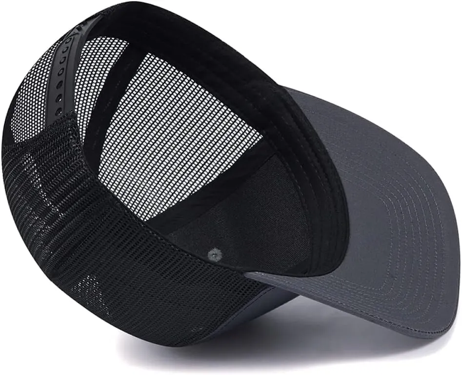 Quanhaigou Trucker Hat - Mesh Snap Back - Unisex Adjustable Baseball Cap - Outdoor Hats for Men Women