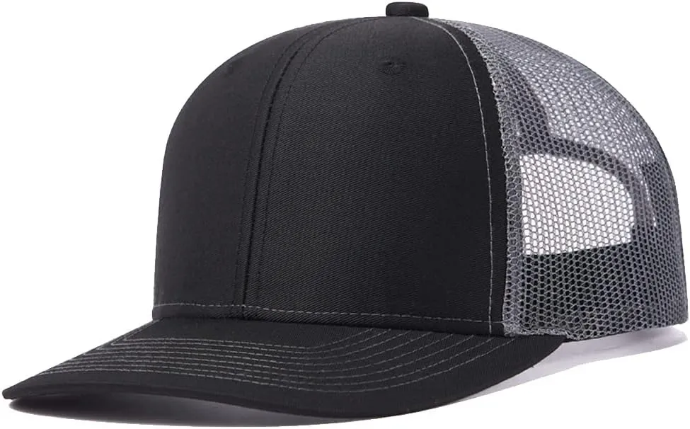Quanhaigou Trucker Hat - Mesh Snap Back - Unisex Adjustable Baseball Cap - Outdoor Hats for Men Women