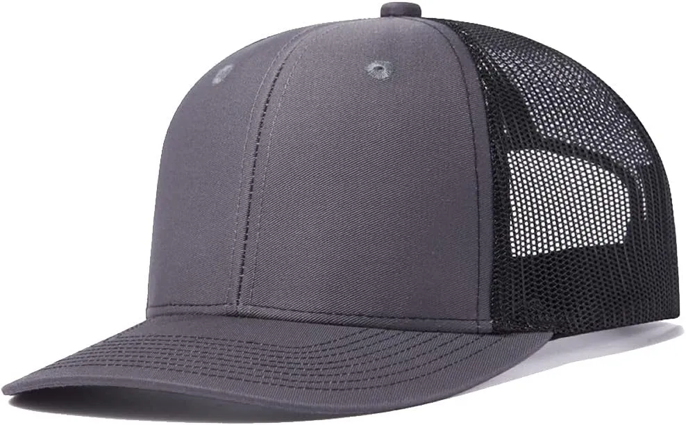 Quanhaigou Trucker Hat - Mesh Snap Back - Unisex Adjustable Baseball Cap - Outdoor Hats for Men Women