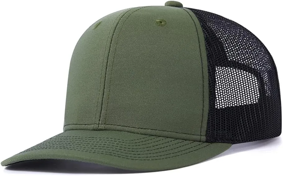 Quanhaigou Trucker Hat - Mesh Snap Back - Unisex Adjustable Baseball Cap - Outdoor Hats for Men Women