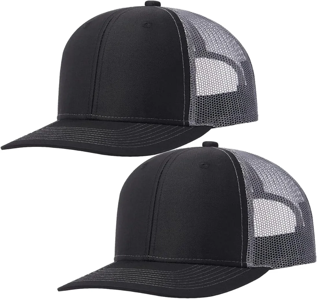 Quanhaigou Trucker Hat - Mesh Snap Back - Unisex Adjustable Baseball Cap - Outdoor Hats for Men Women