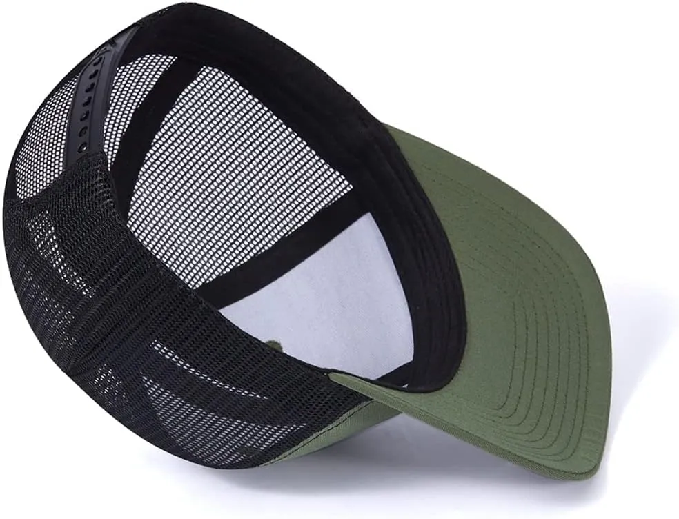 Quanhaigou Trucker Hat - Mesh Snap Back - Unisex Adjustable Baseball Cap - Outdoor Hats for Men Women