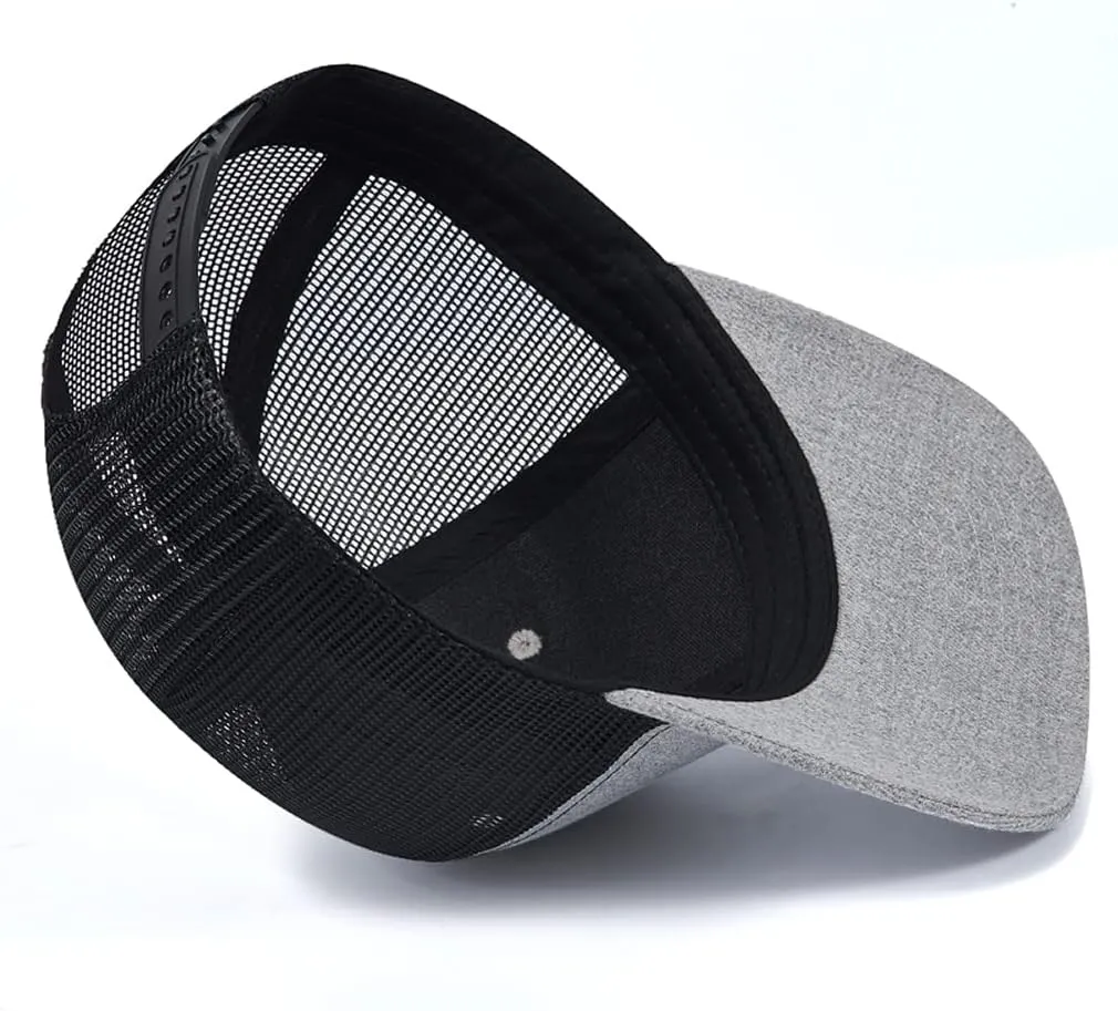 Quanhaigou Trucker Hat - Mesh Snap Back - Unisex Adjustable Baseball Cap - Outdoor Hats for Men Women