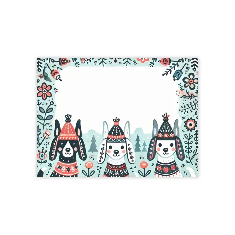 Quirky Three Dogs Wearing Hats Sticky Notes