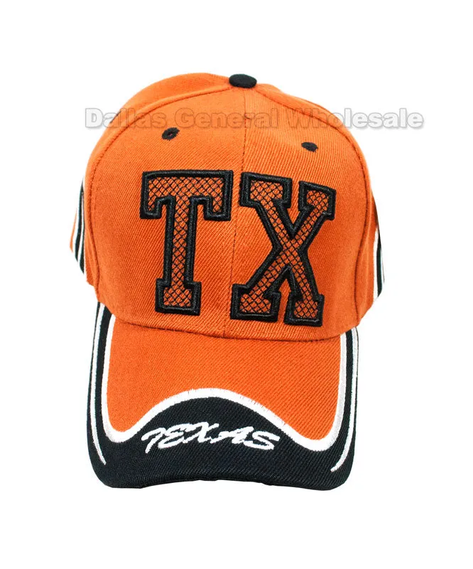 "TX" Design Casual Baseball Caps Wholesale