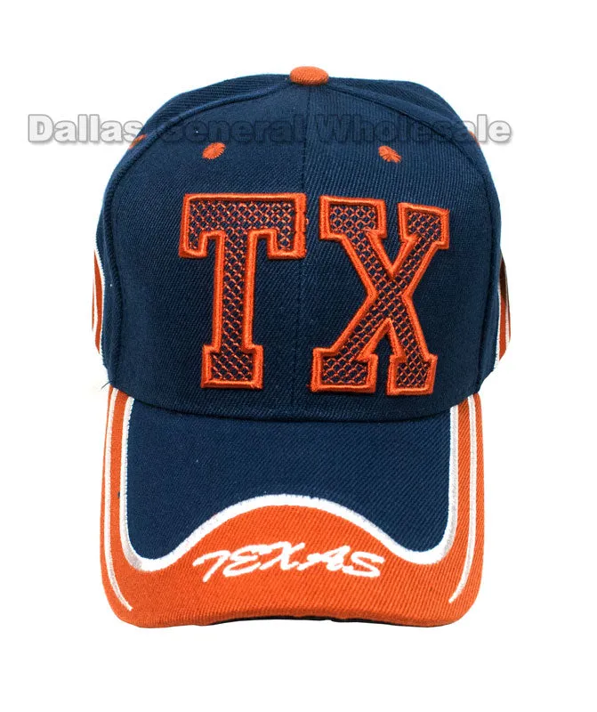 "TX" Design Casual Baseball Caps Wholesale