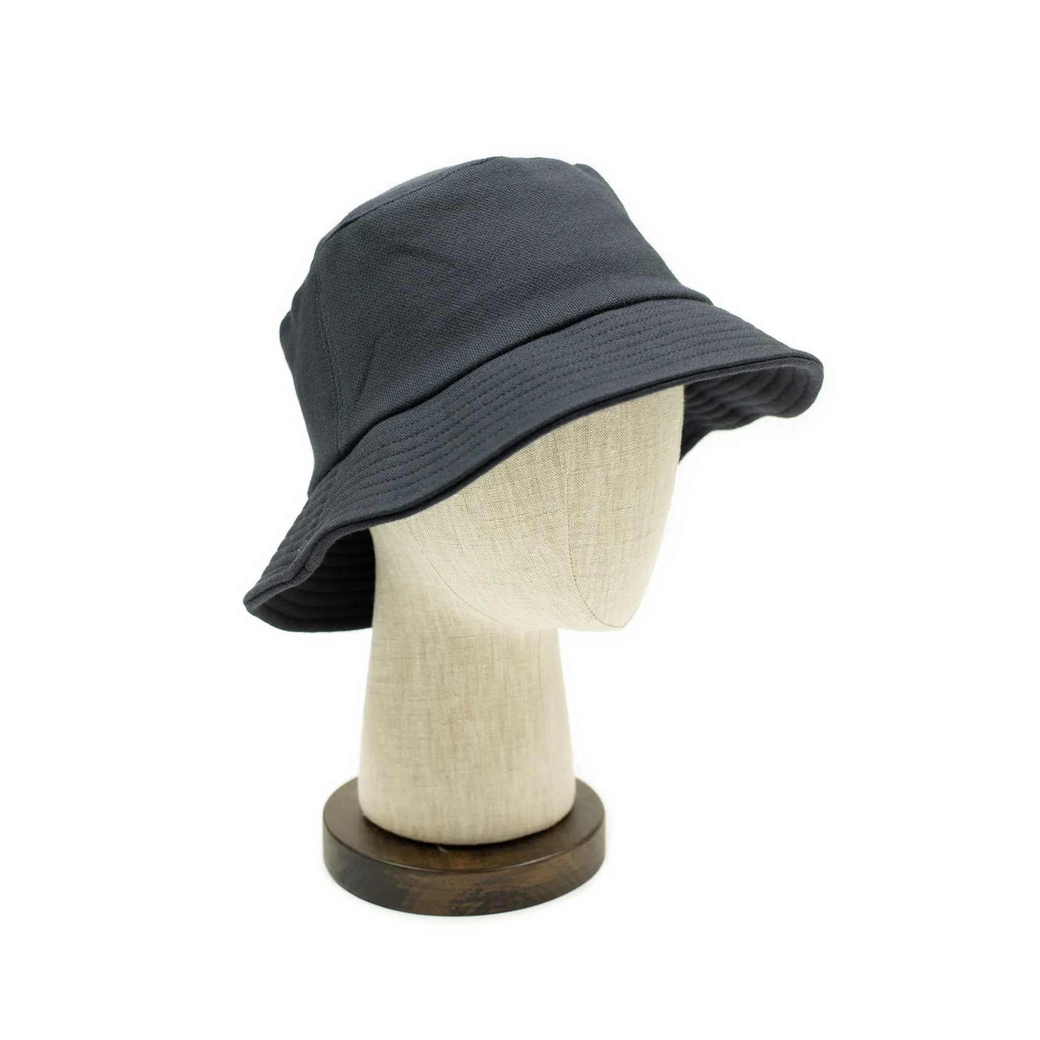 "Vintage Fleece" bucket hat in charcoal cotton