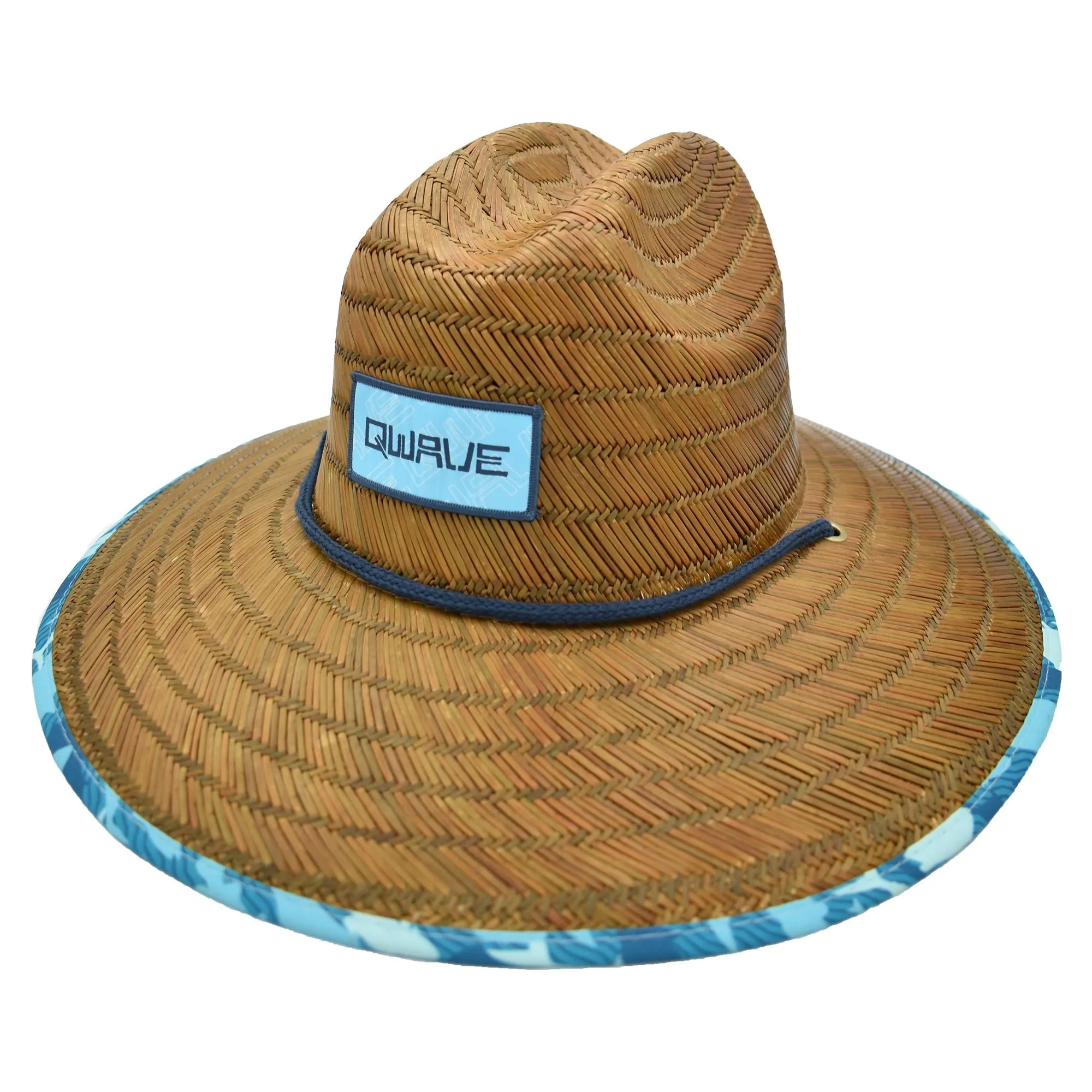 Qwave Mens and Womens Straw Hat - Cool Fishing Print Designs, Beach Gear Sun Hats for Men Protects from Summer Sun - Lifeguard Hat - Aquafish Print