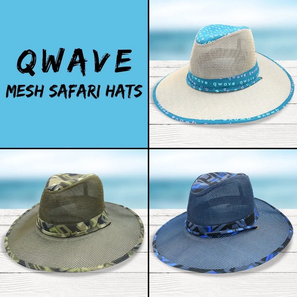 Qwave Mesh Safari Hat - Blue