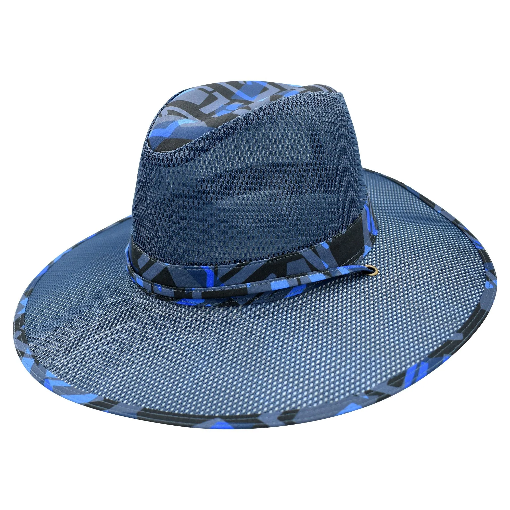 Qwave Mesh Safari Hat - Blue