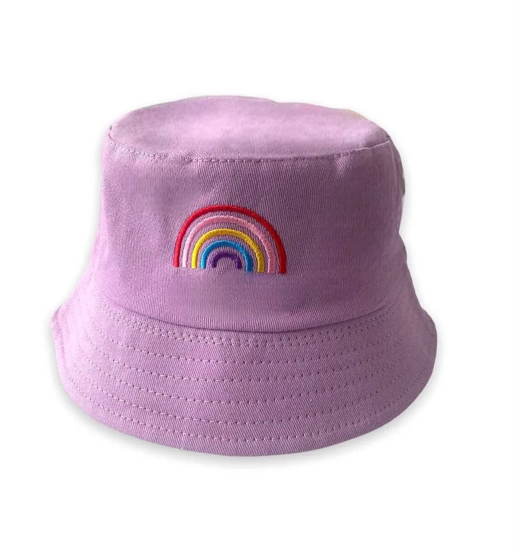 Rainbow Bucket Hat Reversible