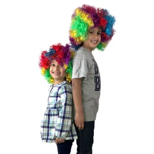 Rainbow Curls Clown Wig - One Size