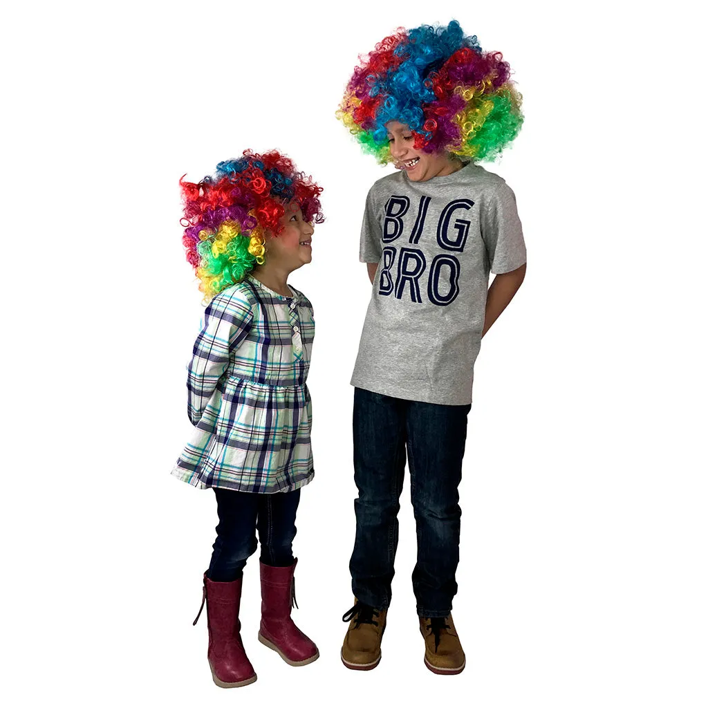 Rainbow Curls Clown Wig - One Size