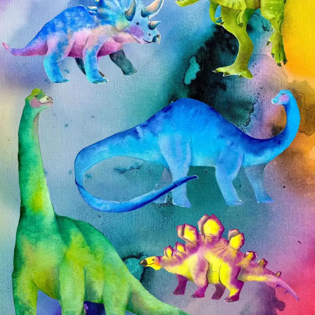 Rainbow-saurus Swim Hat
