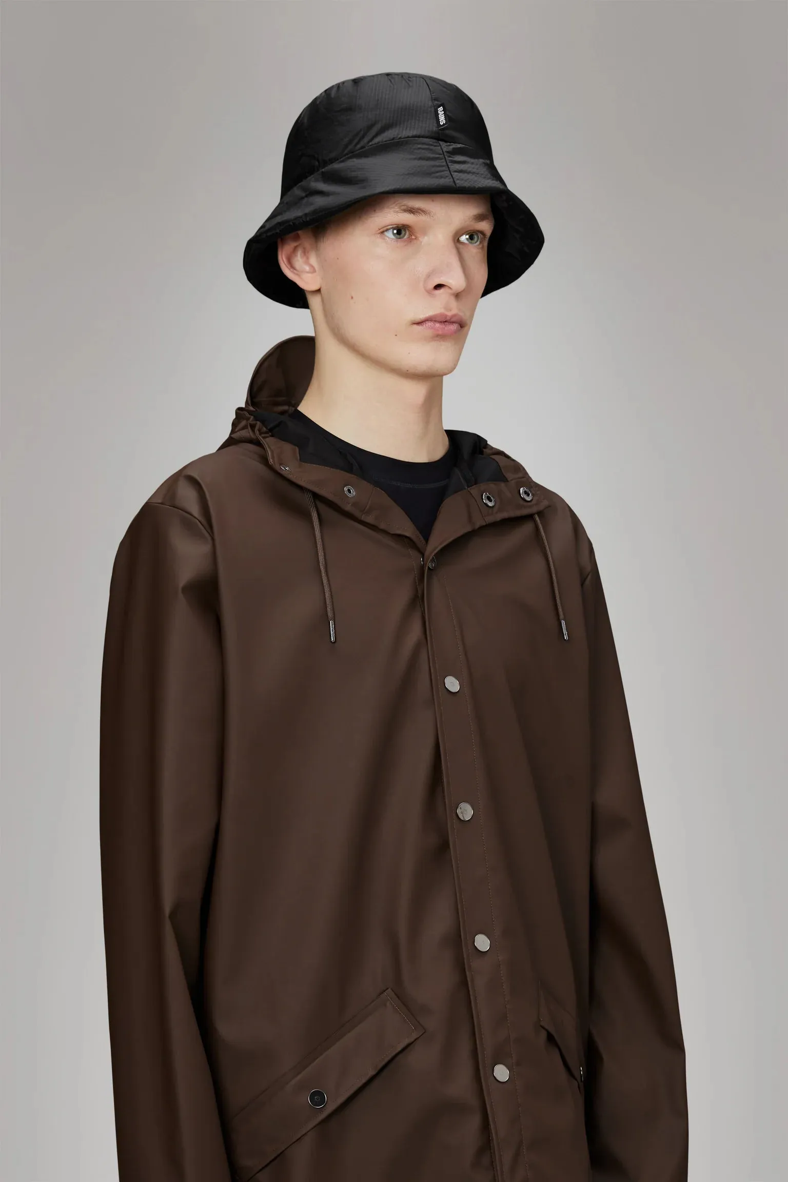 Rains Insulated Ripstop Black Bucket Hat