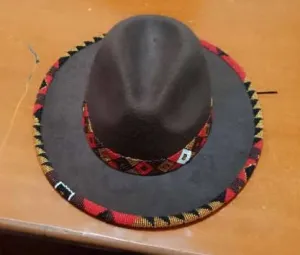 Red and gold handmade beaded masaai maasai Masai fedora hats|cowboy hat|brim hat|summer hats with free shipping world wide