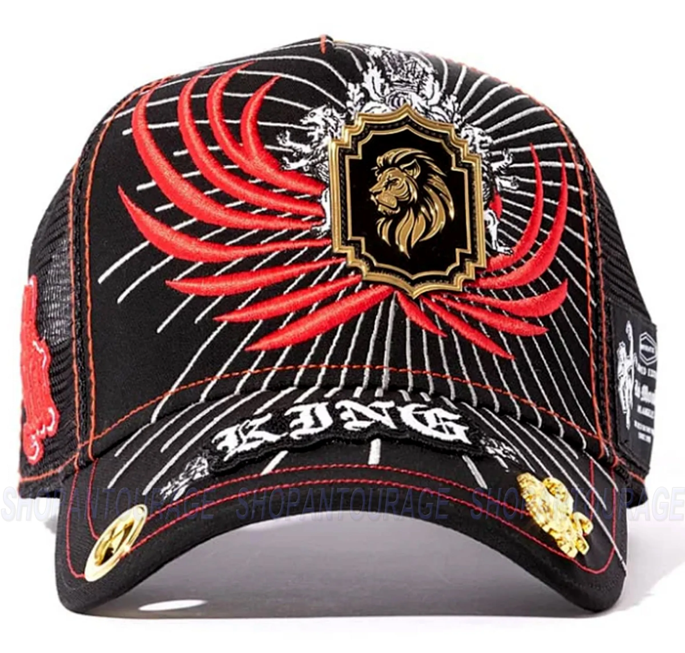 Red Monkey Lion King Black RM1492 New Limited Edition Unisex Trucker Hat Cap