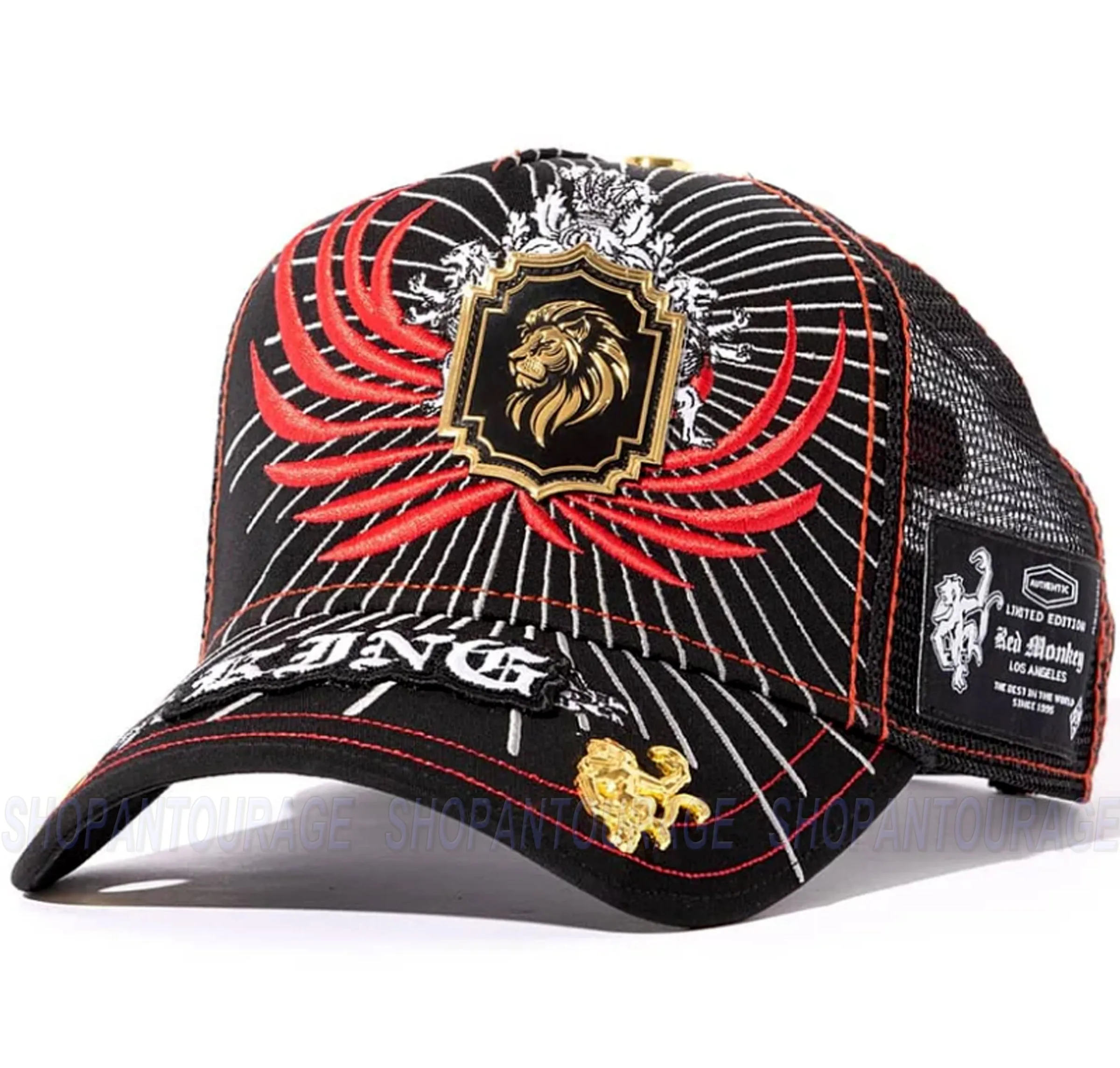 Red Monkey Lion King Black RM1492 New Limited Edition Unisex Trucker Hat Cap