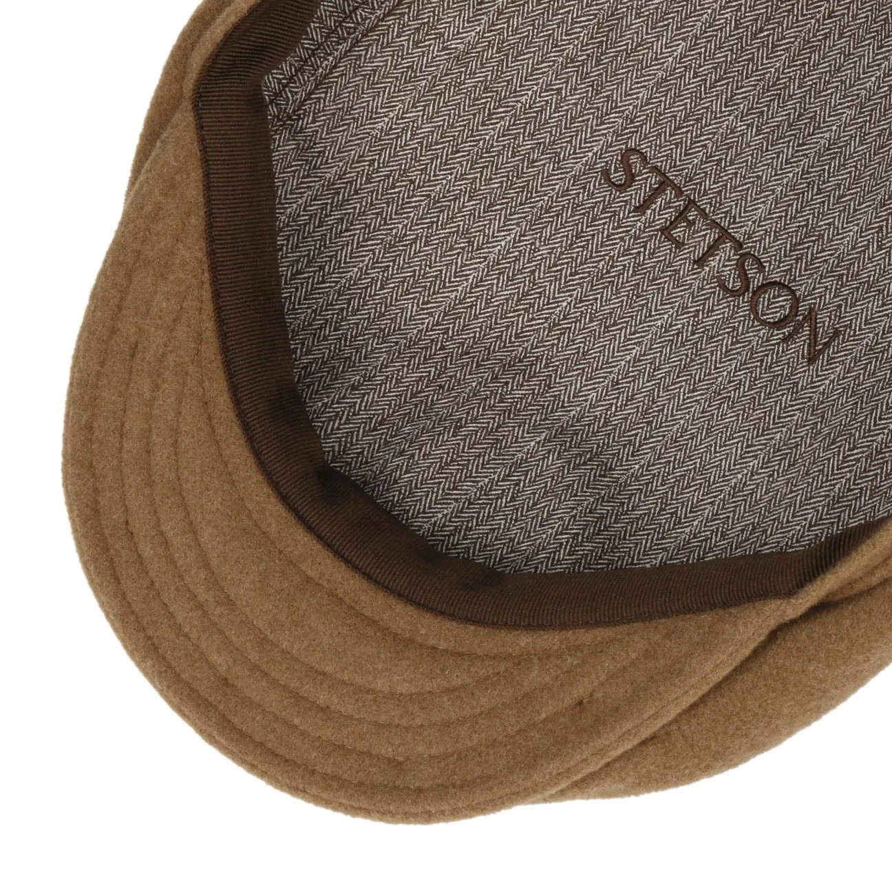 Reid 6 Panel Flat Cap by Stetson