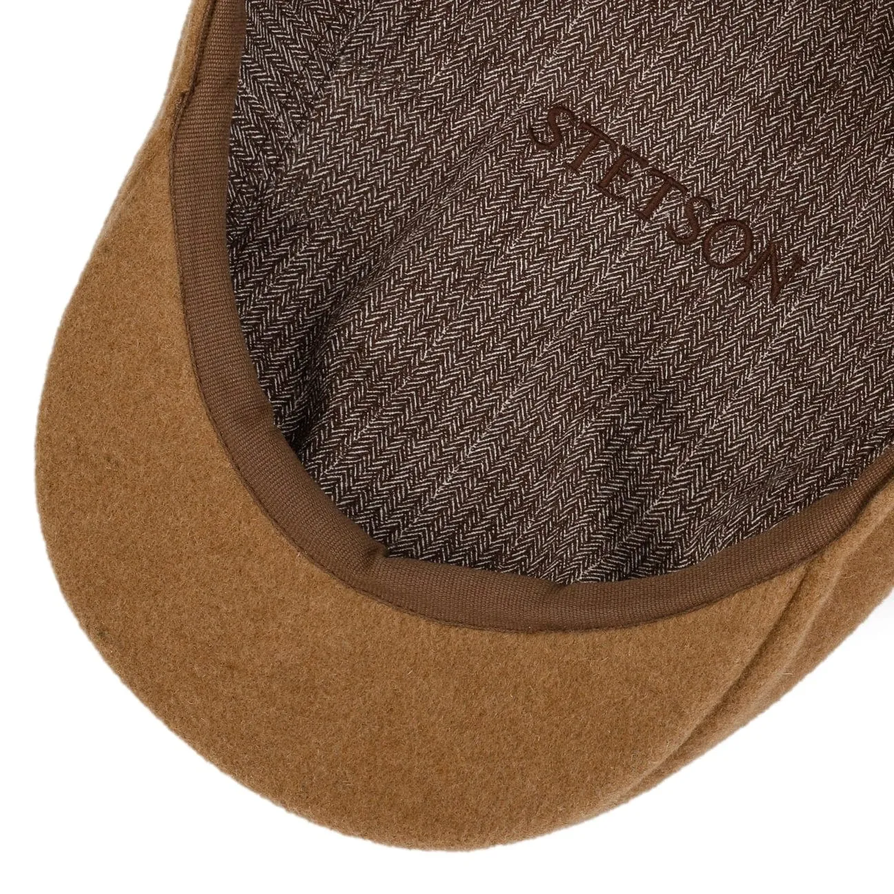 Reid Wool Flat Cap with Cashmere by Stetson