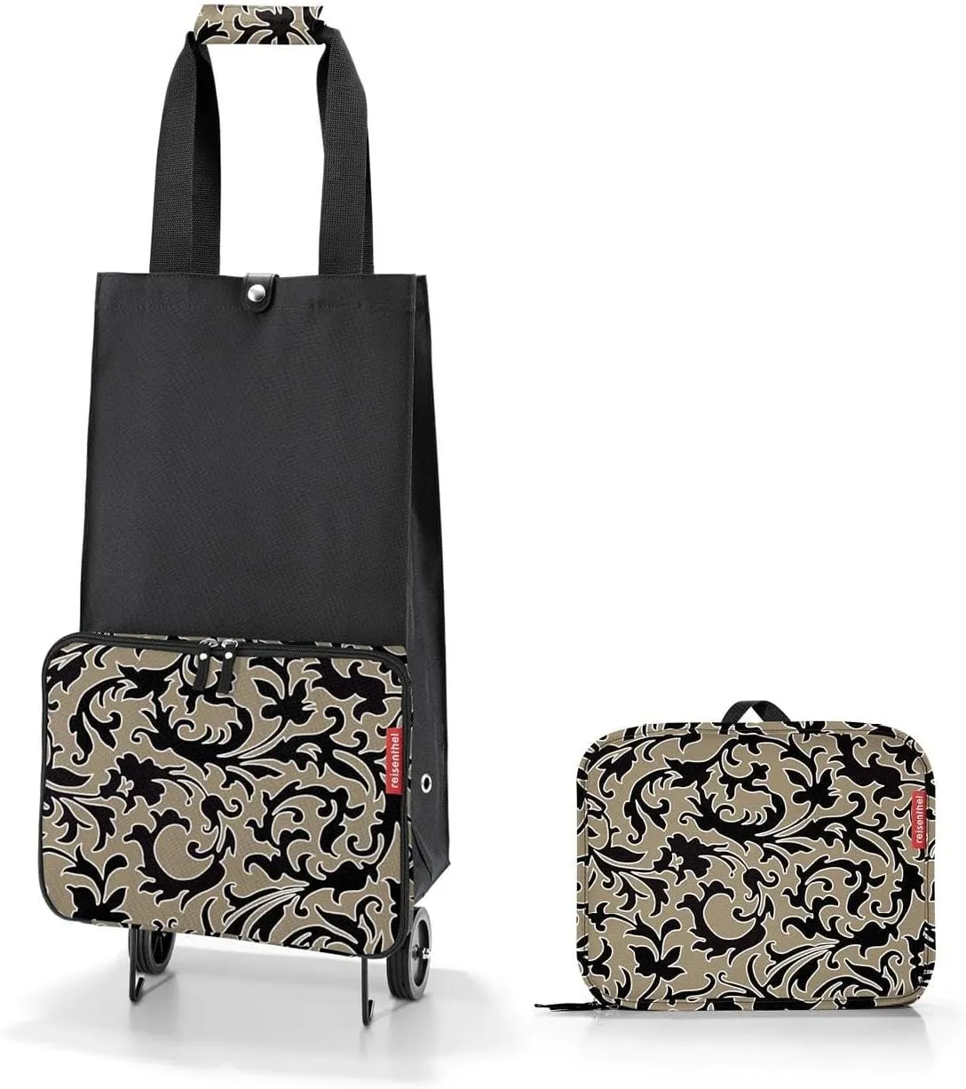 reisenthel Foldabletrolley - Foldable, Compact Shopping Trolley - Easy to Store, Baroque Marble, Bohemian