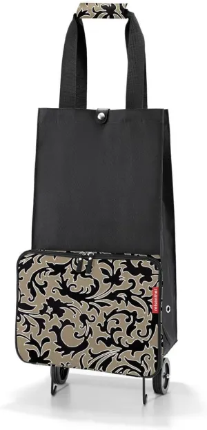 reisenthel Foldabletrolley - Foldable, Compact Shopping Trolley - Easy to Store, Baroque Marble, Bohemian