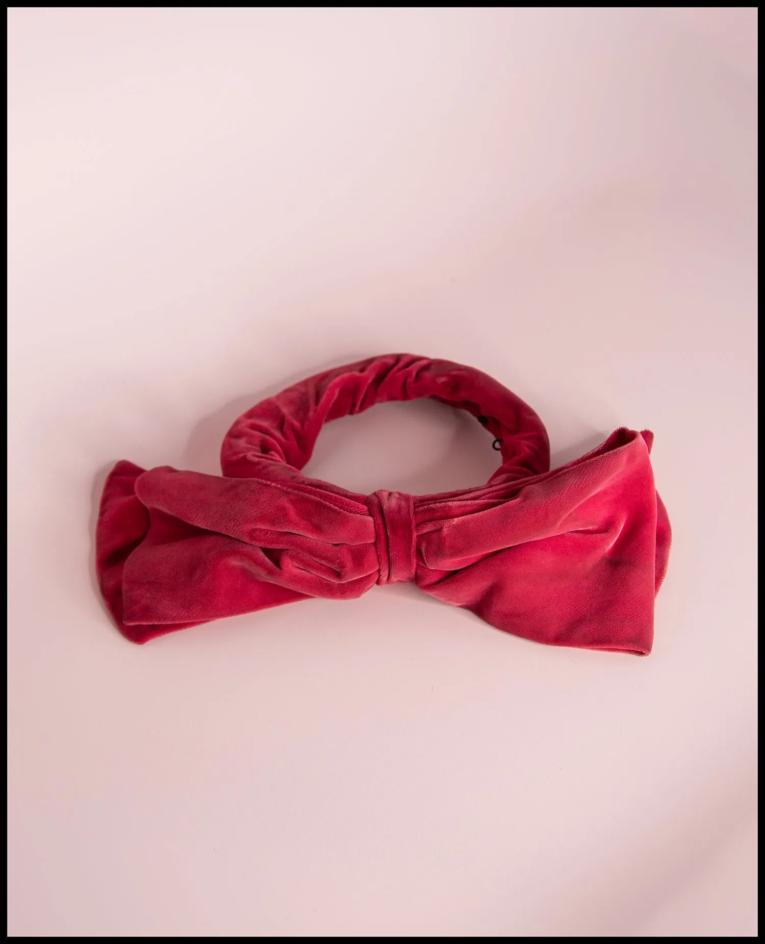 RESERVED Vintage 1950s Pink Velvet Bow Hat