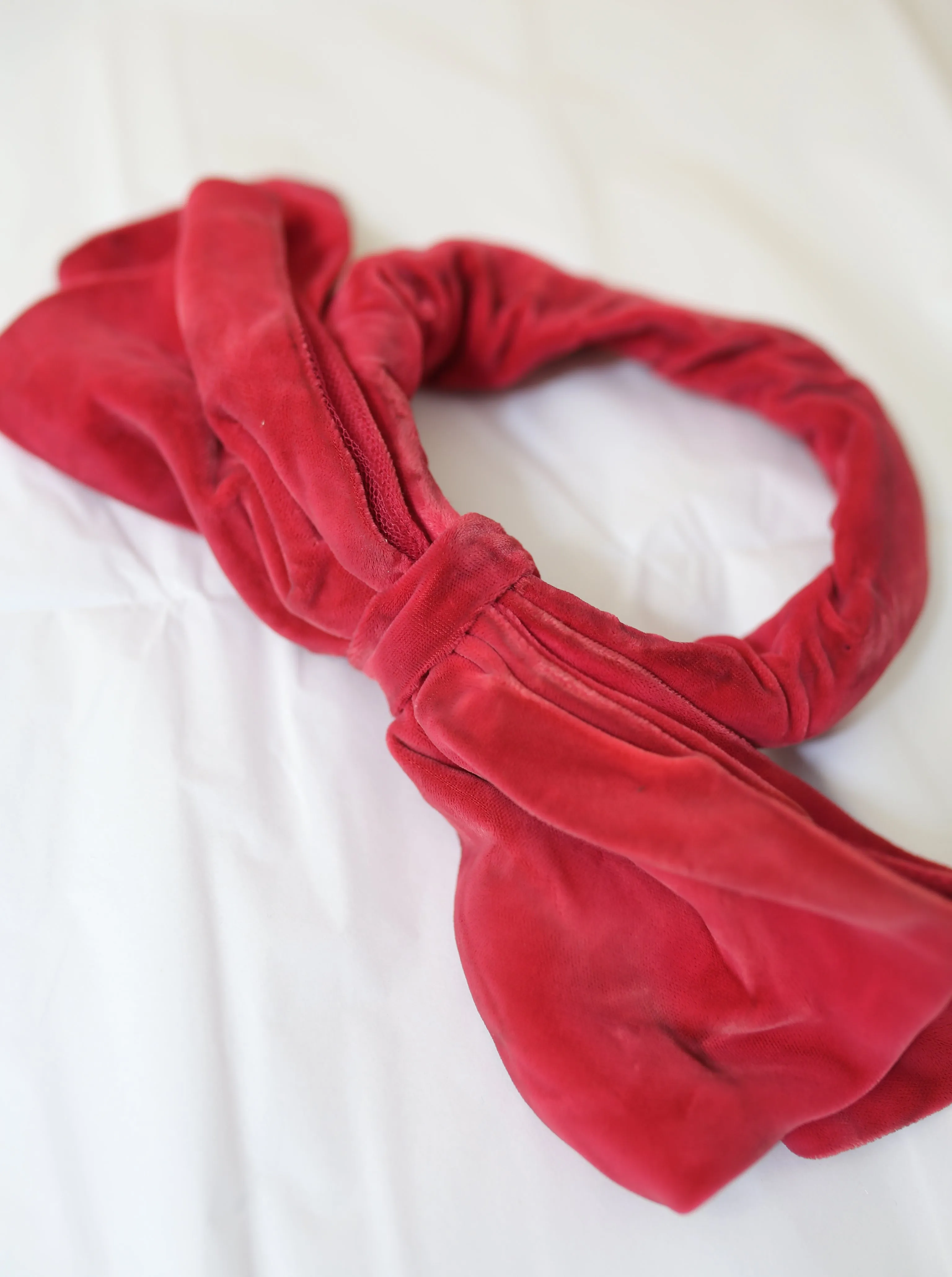 RESERVED Vintage 1950s Pink Velvet Bow Hat
