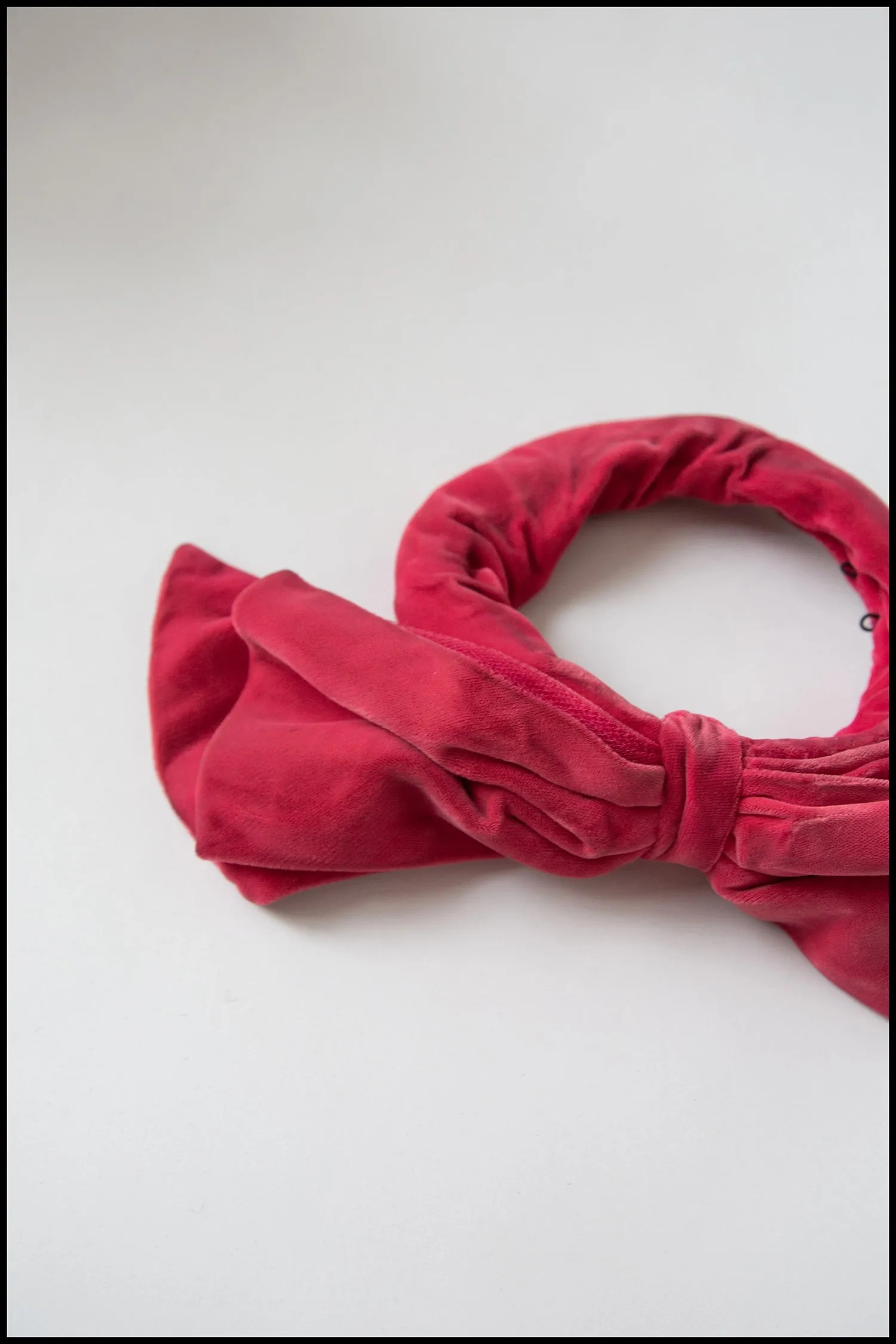 RESERVED Vintage 1950s Pink Velvet Bow Hat