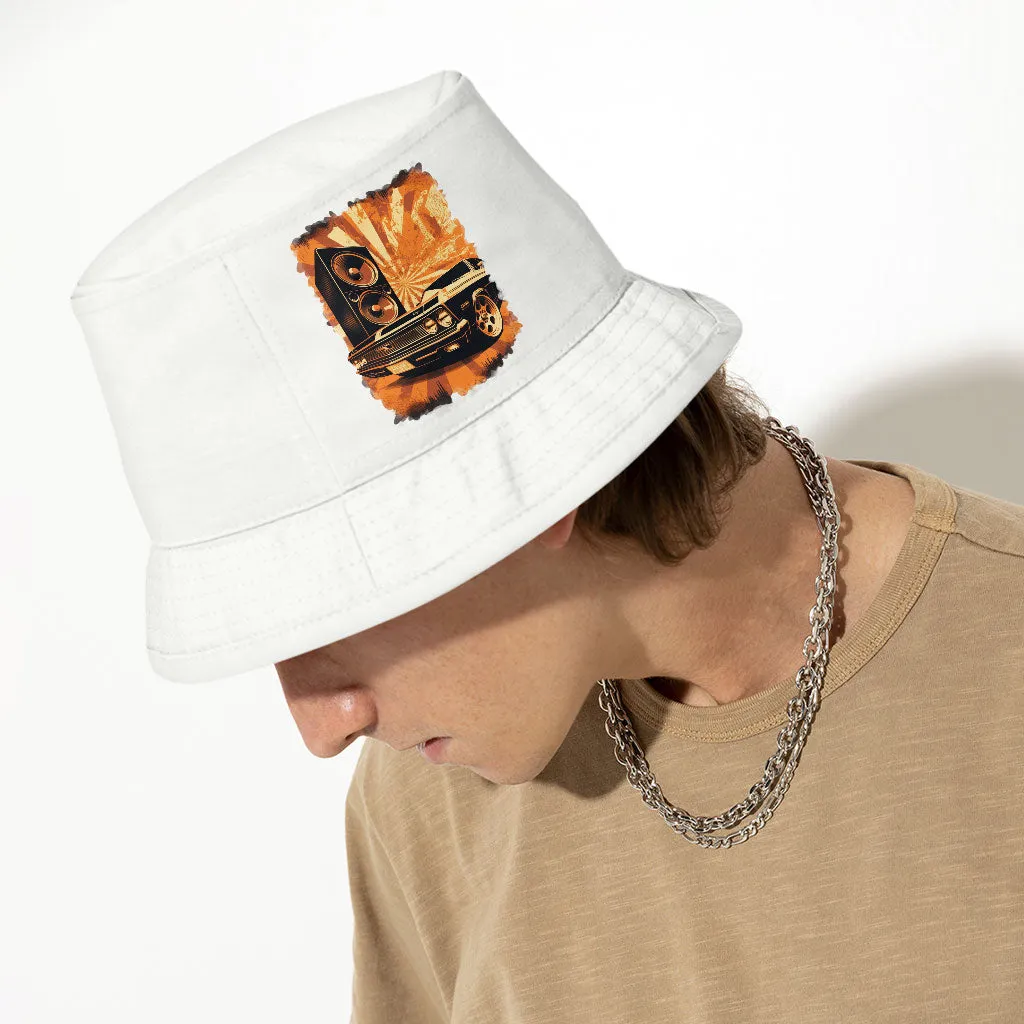 Retro Car Bucket Hat - Trendy Hat - Cool Bucket Hat