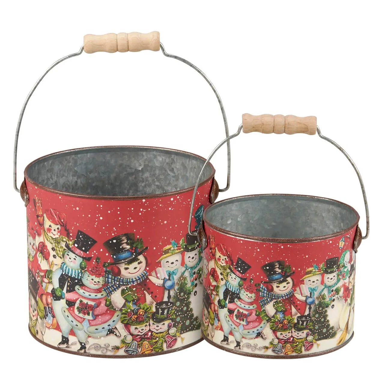 Retro Snowmen Bucket Set/2
