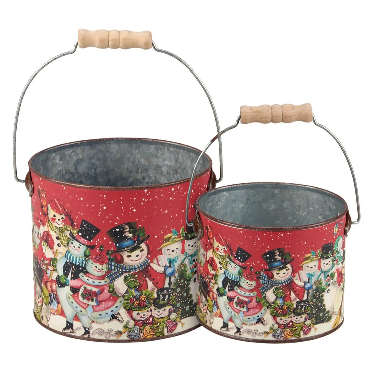 Retro Snowmen Bucket Set/2