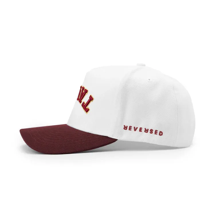 REVERSED Florida State Special Edition Two Tone Casual Snapback Hat - White