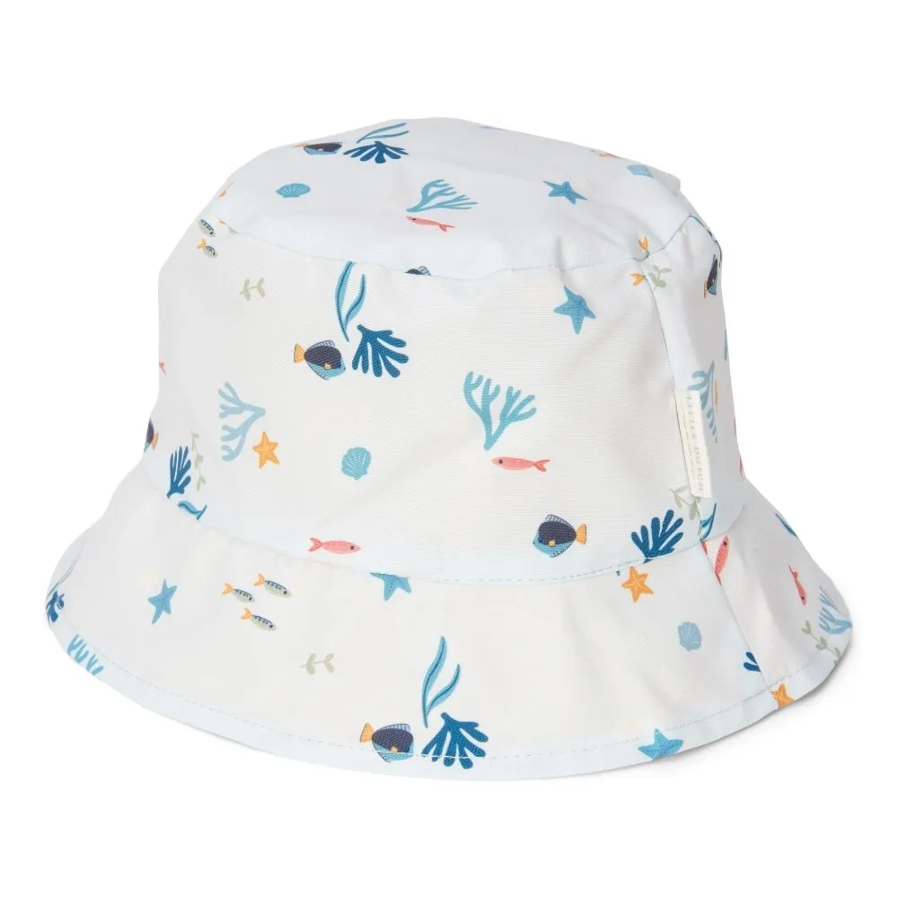 Reversible Sun Hat Honey Yellow / Ocean Treasures
