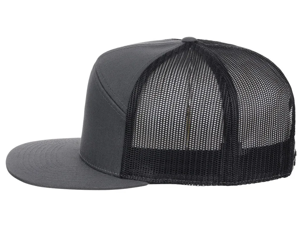 Richardson 168 7 Panel Trucker - Charcoal/Black