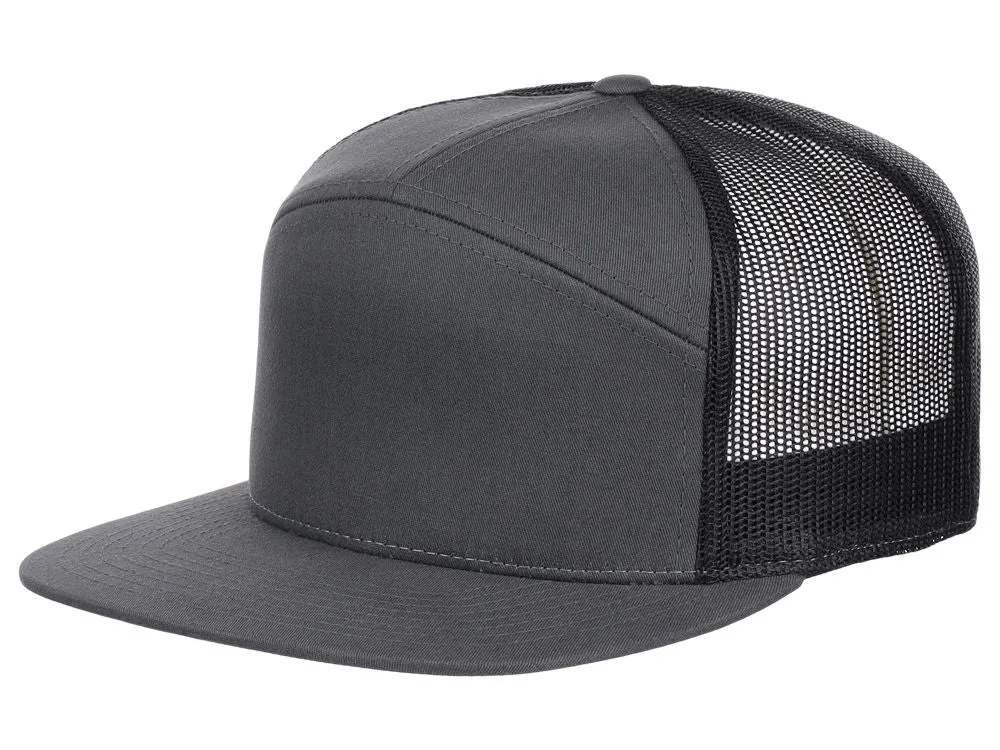 Richardson 168 7 Panel Trucker - Charcoal/Black