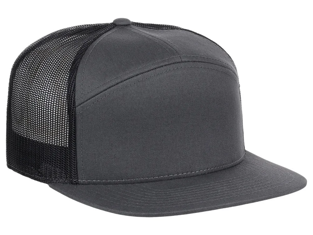 Richardson 168 7 Panel Trucker - Charcoal/Black