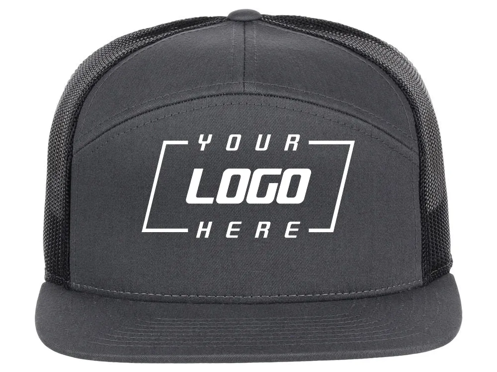 Richardson 168 7 Panel Trucker - Charcoal/Black