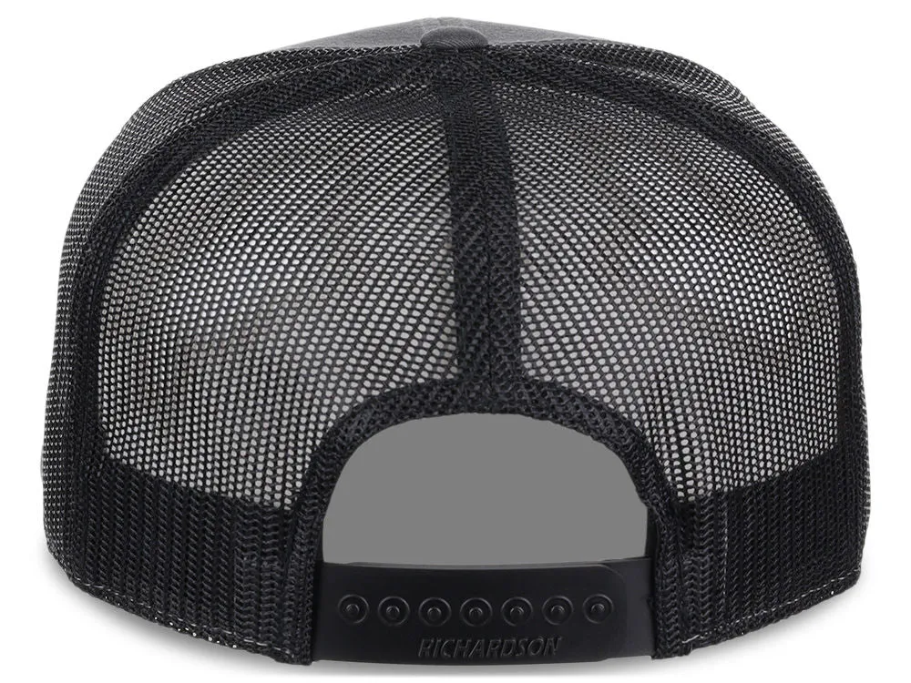 Richardson 168 7 Panel Trucker - Charcoal/Black