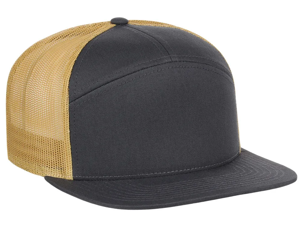Richardson 168 7 Panel Trucker - Charcoal/Gold